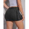 imageHigh Waisted Cargo Denim Skort for Woman Y2K Mini Jean Skirt for Women Denim Faldas De Mezclilla para MujerBlack