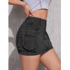 imageHigh Waisted Cargo Denim Skort for Woman Y2K Mini Jean Skirt for Women Denim Faldas De Mezclilla para MujerBlack