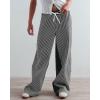 imageLow Rise Striped Pants for Women Pull On Drawstring Boho Wide Leg Jeans Trendy 2025Blackgrey