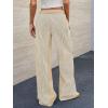 imageLow Rise Striped Pants for Women Pull On Drawstring Boho Wide Leg Jeans Trendy 2025Khaki