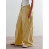 imageLow Rise Striped Pants for Women Pull On Drawstring Boho Wide Leg Jeans Trendy 2025Mustardyellow