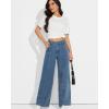 imageMid Rise Wide Leg Jeans for Women Loose Front Seam Straight Leg Boyfriend Denim Pants TrendyLight Blue