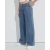 imageMid Rise Wide Leg Jeans for Women Loose Front Seam Straight Leg Boyfriend Denim Pants TrendyLight Blue