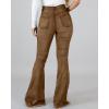 imageVintage Bell Bottoms Flare Jeans for Women 90s High Waist Ripped Distressed Wide Leg High Rise Denim Pants203brown