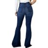 imageVintage Bell Bottoms Flare Jeans for Women 90s High Waist Ripped Distressed Wide Leg High Rise Denim Pants203dark Blue