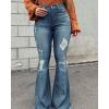 imageVintage Bell Bottoms Flare Jeans for Women 90s High Waist Ripped Distressed Wide Leg High Rise Denim Pants203light Blue