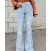 imageVintage Bell Bottoms Flare Jeans for Women 90s High Waist Ripped Distressed Wide Leg High Rise Denim PantsSkyblue