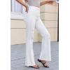 imageVintage Bell Bottoms Flare Jeans for Women 90s High Waist Ripped Distressed Wide Leg High Rise Denim PantsWhite