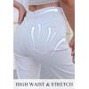 imageVintage Bell Bottoms Flare Jeans for Women 90s High Waist Ripped Distressed Wide Leg High Rise Denim PantsWhite