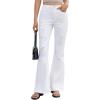 imageVintage Bell Bottoms Flare Jeans for Women 90s High Waist Ripped Distressed Wide Leg High Rise Denim PantsWhite