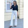 imageVintage Bell Bottoms Flare Jeans for Women 90s High Waist Ripped Distressed Wide Leg High Rise Denim PantsWhite
