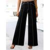 imageWomens High Waisted Wide Leg Jeans Trendy Baggy Stretchy HighRise Denim Pants FallBlack