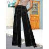 imageWomens High Waisted Wide Leg Jeans Trendy Baggy Stretchy HighRise Denim Pants FallBlack