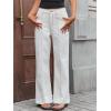 imageWomens High Waisted Wide Leg Jeans Trendy Baggy Stretchy HighRise Denim Pants FallWhite