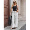 imageWomens High Waisted Wide Leg Jeans Trendy Baggy Stretchy HighRise Denim Pants FallWhite