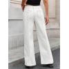 imageWomens High Waisted Wide Leg Jeans Trendy Baggy Stretchy HighRise Denim Pants FallWhite