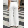imageWomens High Waisted Wide Leg Jeans Trendy Stretchy Loose Flare Baggy High Rise Denim Pants with PocketWhite