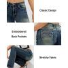 imageWomens Jeans 90s Mid Rise Bootcut High Stretch Boot Cut Denim Pants Pantalones De Mujer201cyan Blue