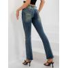 imageWomens Jeans 90s Mid Rise Bootcut High Stretch Boot Cut Denim Pants Pantalones De Mujer201cyan Blue