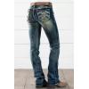 imageWomens Jeans 90s Mid Rise Bootcut High Stretch Boot Cut Denim Pants Pantalones De Mujer201cyan Blue