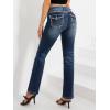 imageWomens Jeans 90s Mid Rise Bootcut High Stretch Boot Cut Denim Pants Pantalones De Mujer205dark Blue