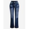 imageWomens Straight Leg Jeans Low Rise Stretchy Skinny Wide Leg Denim Pants Trendy Bootcut Jeans for Women 2025Dark Blue