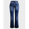 imageWomens Straight Leg Jeans Low Rise Stretchy Skinny Wide Leg Denim Pants Trendy Bootcut Jeans for Women 2025Dark Blue