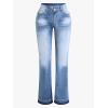 imageWomens Straight Leg Jeans Low Rise Stretchy Skinny Wide Leg Denim Pants Trendy Bootcut Jeans for Women 2025Mid Blue