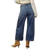 imageWomens Wide Leg Jeans Mid Rise Baggy Boyfriend Stretchy Ankle Vintage Denim Cropped Pants Trendy 2025Dark Blue