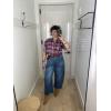 imageWomens Wide Leg Jeans Mid Rise Baggy Boyfriend Stretchy Ankle Vintage Denim Cropped Pants Trendy 2025Dark Blue