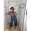 imageWomens Wide Leg Jeans Mid Rise Baggy Boyfriend Stretchy Ankle Vintage Denim Cropped Pants Trendy 2025Dark Blue