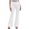 imageVintage Bell Bottoms Flare Jeans for Women 90s High Waist Ripped Distressed Wide Leg High Rise Denim PantsWhite