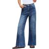 imageWomens High Waisted Wide Leg Jeans Trendy Baggy Stretchy HighRise Denim Pants FallMid Blue