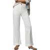 imageWomens High Waisted Wide Leg Jeans Trendy Stretchy Loose Flare Baggy High Rise Denim Pants with PocketWhite
