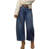 imageWomens Wide Leg Jeans Mid Rise Baggy Boyfriend Stretchy Ankle Vintage Denim Cropped Pants Trendy 2025Dark Blue