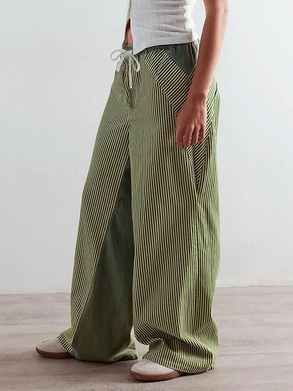 Low Rise Striped Pants 1