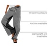 image:imagePEIHOT Low Rise Striped Pants for Women Pull On Drawstring Boho Wide Leg Jeans Trendy 2026Blackgrey