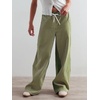 image:imagePEIHOT Low Rise Striped Pants for Women Pull On Drawstring Boho Wide Leg Jeans Trendy 2026Green