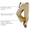 image:imagePEIHOT Low Rise Striped Pants for Women Pull On Drawstring Boho Wide Leg Jeans Trendy 2026Mustardyellow