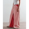 image:imagePEIHOT Low Rise Striped Pants for Women Pull On Drawstring Boho Wide Leg Jeans Trendy 2026Red