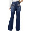 image:imagePEIHOT Vintage Bell Bottoms Flare Jeans for Women 90s High Waist Ripped Distressed Wide Leg High Rise Denim Pants0556dark Blue