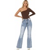 image:imagePEIHOT Vintage Bell Bottoms Flare Jeans for Women 90s High Waist Ripped Distressed Wide Leg High Rise Denim Pants0556light Blue