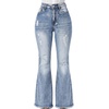 image:imagePEIHOT Vintage Bell Bottoms Flare Jeans for Women 90s High Waist Ripped Distressed Wide Leg High Rise Denim Pants0556light Blue