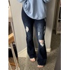 image:imagePEIHOT Vintage Bell Bottoms Flare Jeans for Women 90s High Waist Ripped Distressed Wide Leg High Rise Denim Pants203black Blue