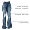 image:imagePEIHOT Vintage Bell Bottoms Flare Jeans for Women 90s High Waist Ripped Distressed Wide Leg High Rise Denim Pants203light Blue