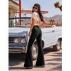 image:imagePEIHOT Vintage Bell Bottoms Flare Jeans for Women 90s High Waist Ripped Distressed Wide Leg High Rise Denim PantsBlack