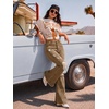 image:imagePEIHOT Vintage Bell Bottoms Flare Jeans for Women 90s High Waist Ripped Distressed Wide Leg High Rise Denim PantsBrown