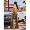 image:imagePEIHOT Vintage Bell Bottoms Flare Jeans for Women 90s High Waist Ripped Distressed Wide Leg High Rise Denim PantsBrown