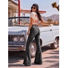 image:imagePEIHOT Vintage Bell Bottoms Flare Jeans for Women 90s High Waist Ripped Distressed Wide Leg High Rise Denim PantsGrey