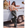 image:imagePEIHOT Vintage Bell Bottoms Flare Jeans for Women 90s High Waist Ripped Distressed Wide Leg High Rise Denim PantsGrey